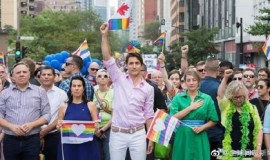 加拿大总理特鲁多又一次参加LGBT骄傲游-行