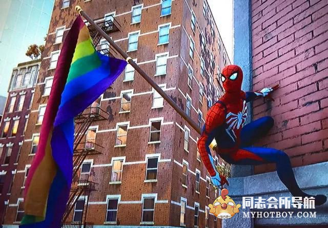 PS4《漫威蜘蛛侠》有个彩虹景点 时尚型男 第1张